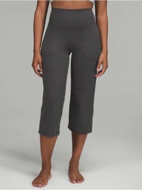 Lululemon Align High-Rise Wide Leg Crop 23" Graphite Grey Size 10